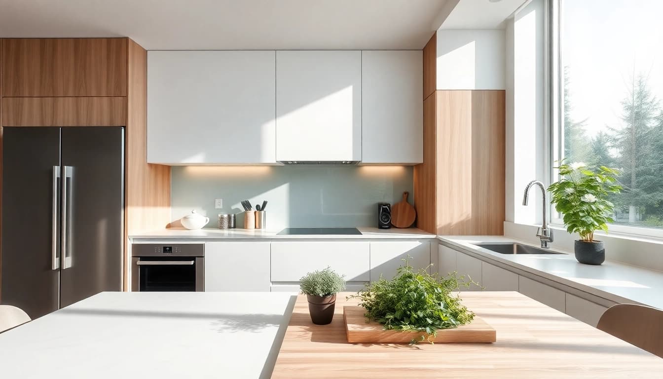 Elegant kitchen renovation vancouver with modern cabinetry and inviting decor.