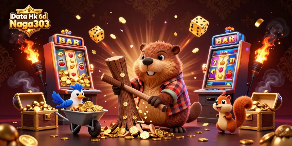 Experience thrilling moments with Data Hk 6d Naga303, where golden coins rain in an exciting casino scene.