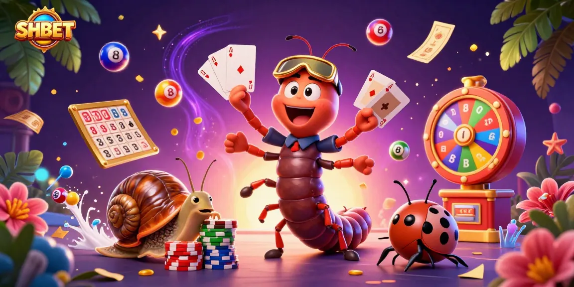 Win big with SHBET at this vibrant 3D casino scene featuring exciting games and characters.