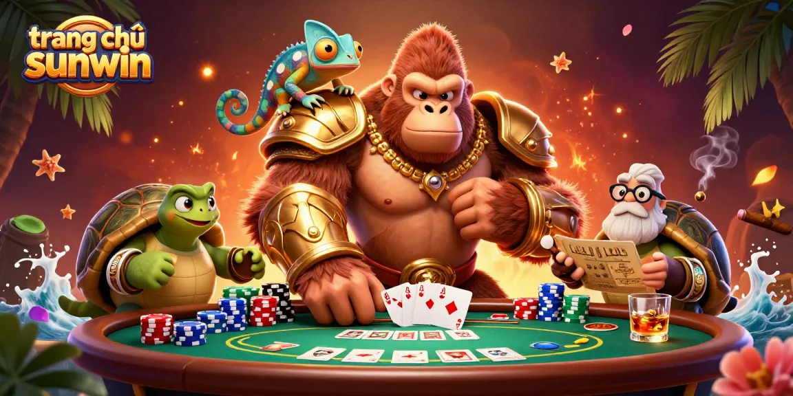 Engage with games at trang chủ sunwin - vibrant 3D casino scene featuring exciting poker elements.